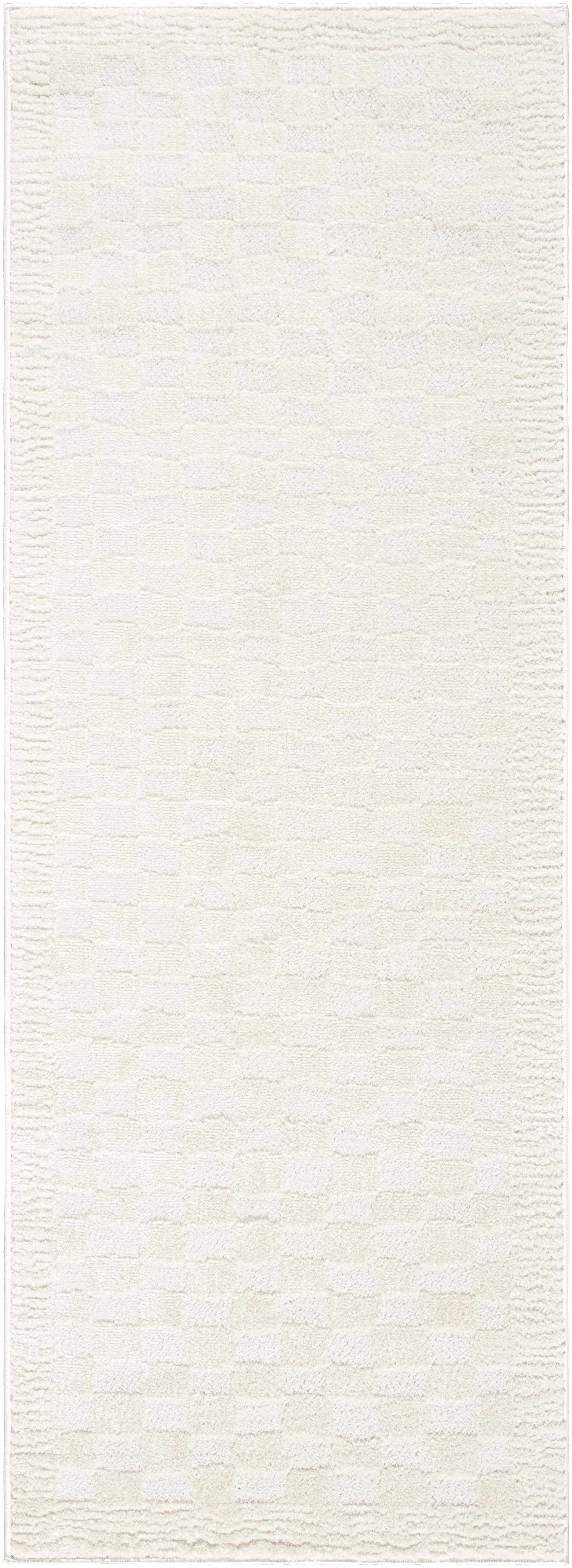 Leryn Ivory Checkered Area Rug