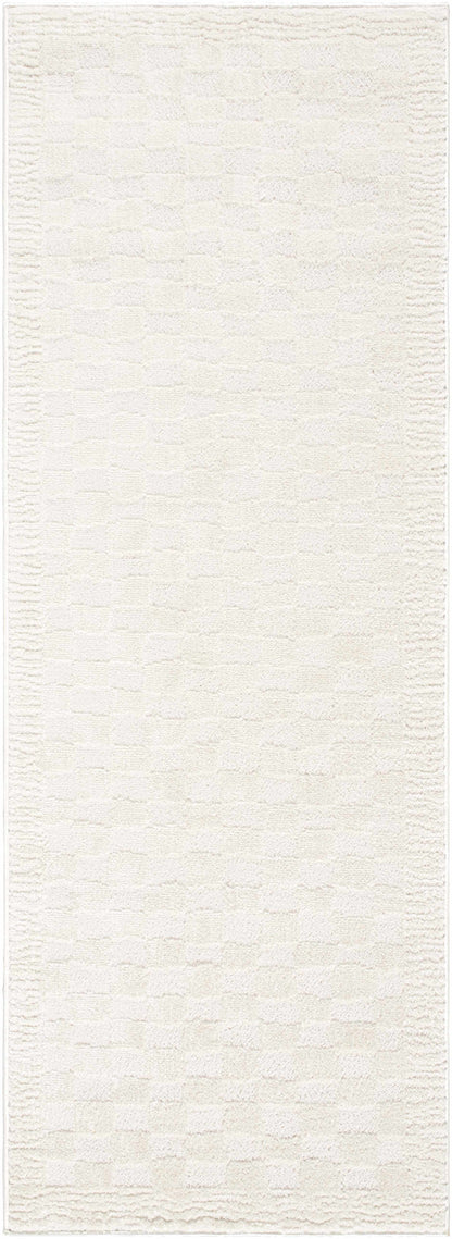 Leryn Ivory Checkered Area Rug