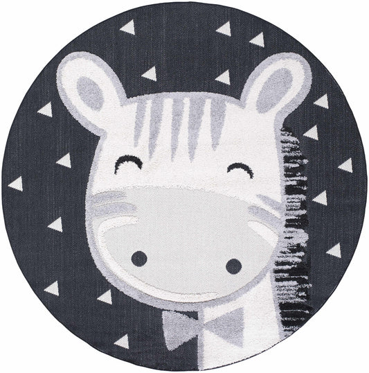 Kids Giraffe Bowtie Animal Print Nursery Area Rug - Clearance