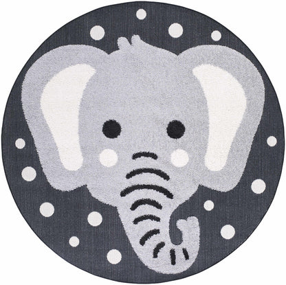 Kids Elephant Animal Print Nursery Area Rug - Clearance