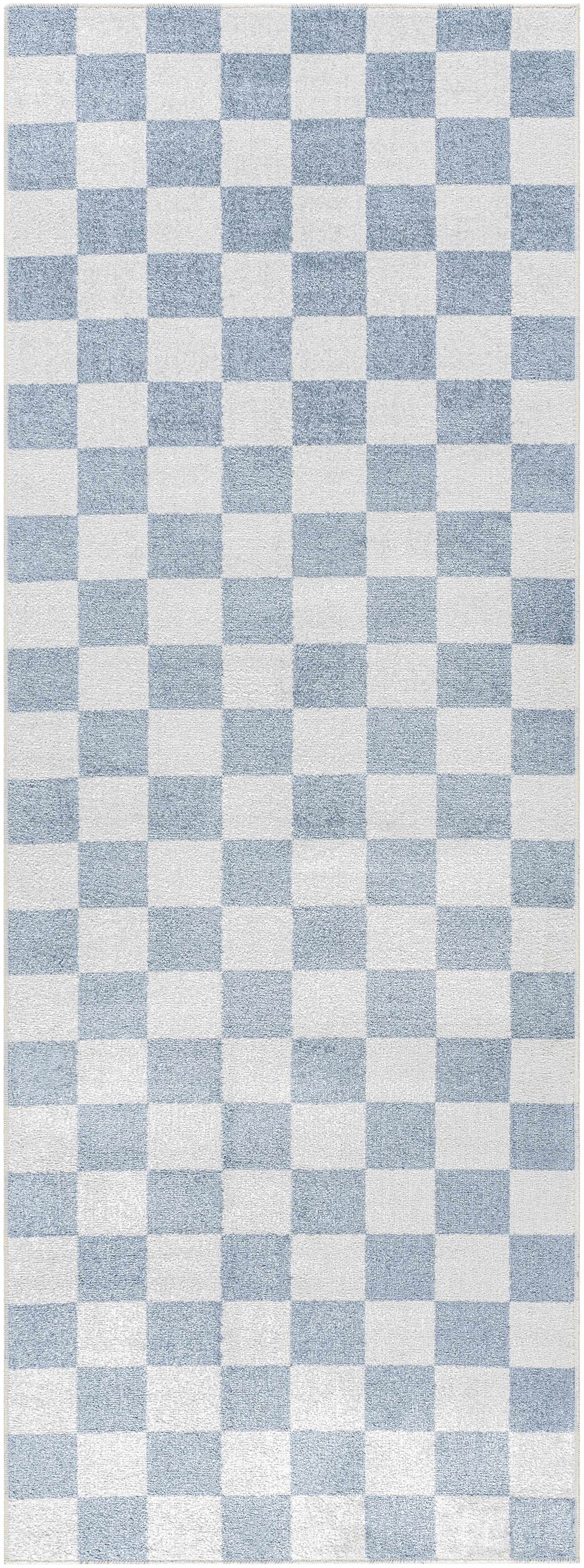 Brone Checkered Washable Area Rug