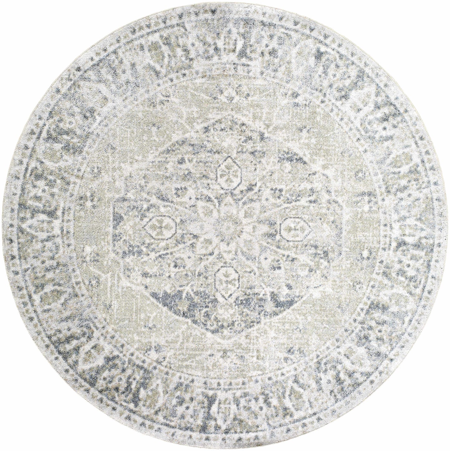 Rudo Blue Flat Pile Washable Rug