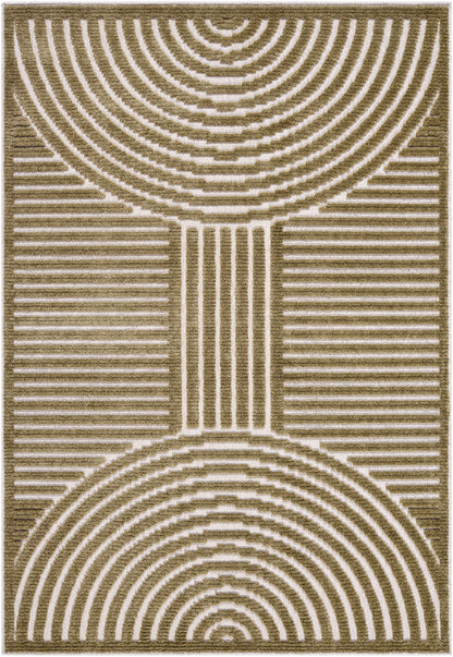 Deron Khaki Washable Area Rug