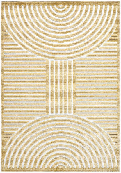 Deron Mustard Washable Area Rug