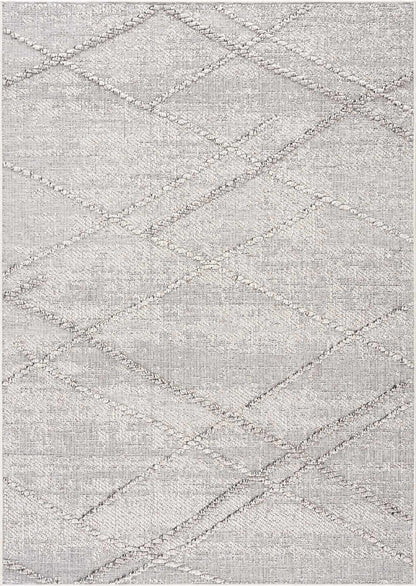 Baqer Bone & Taupe Textured Performance Rug - Clearance