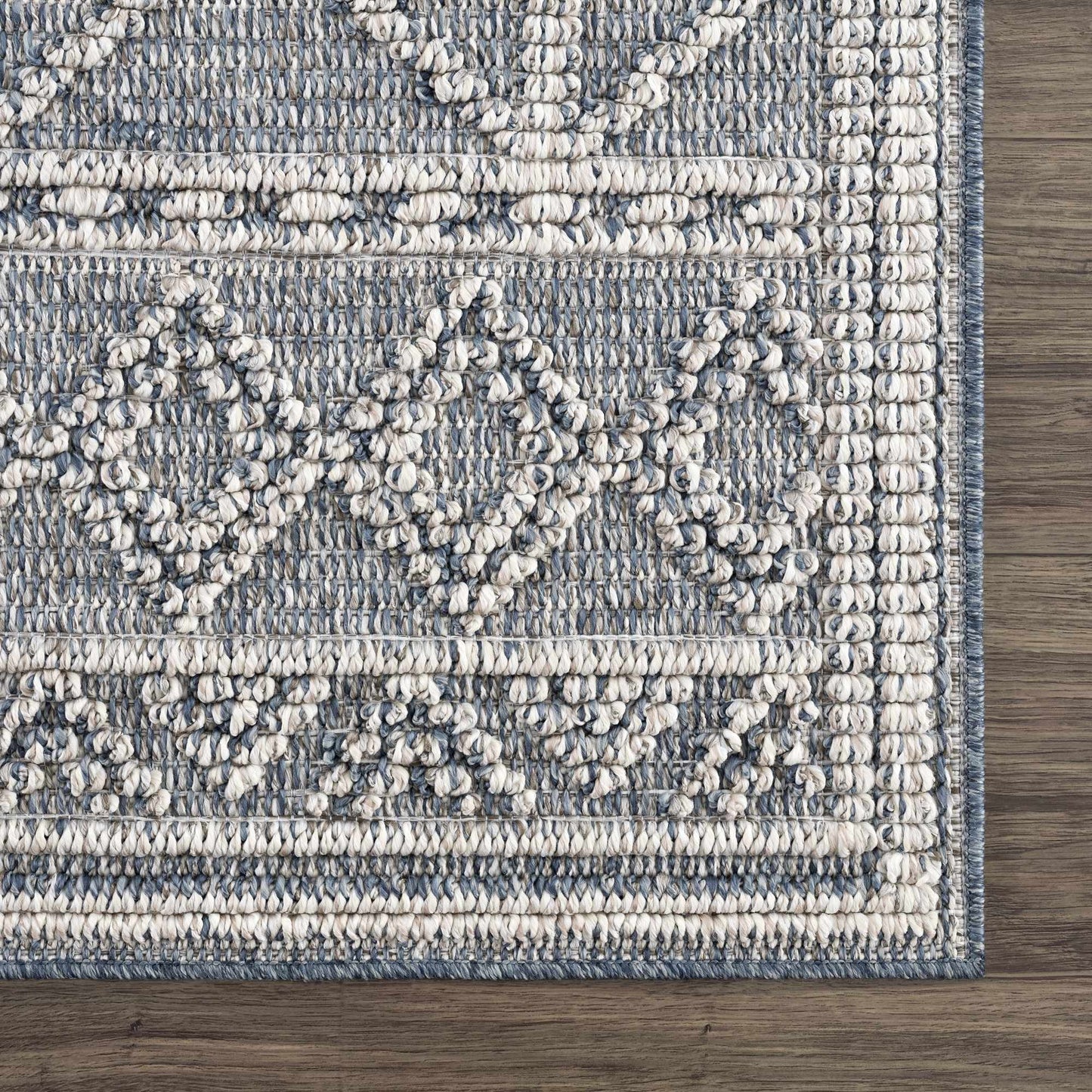 Diah Gray Blue & Bone Area Rug - Clearance