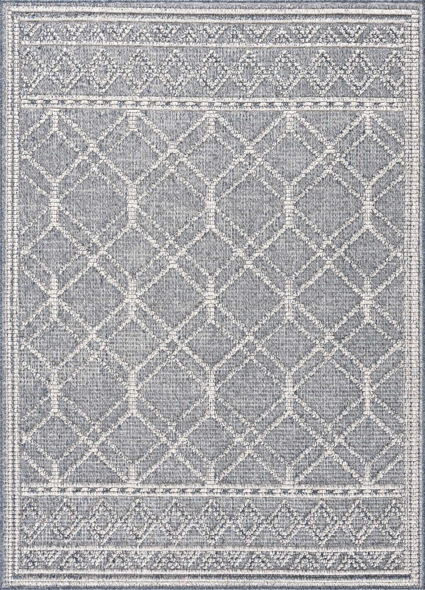 Diah Gray Blue & Bone Area Rug - Clearance