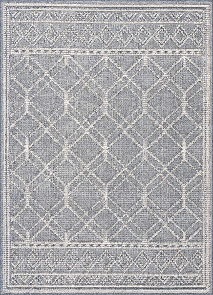 Diah Gray Blue & Bone Area Rug - Clearance