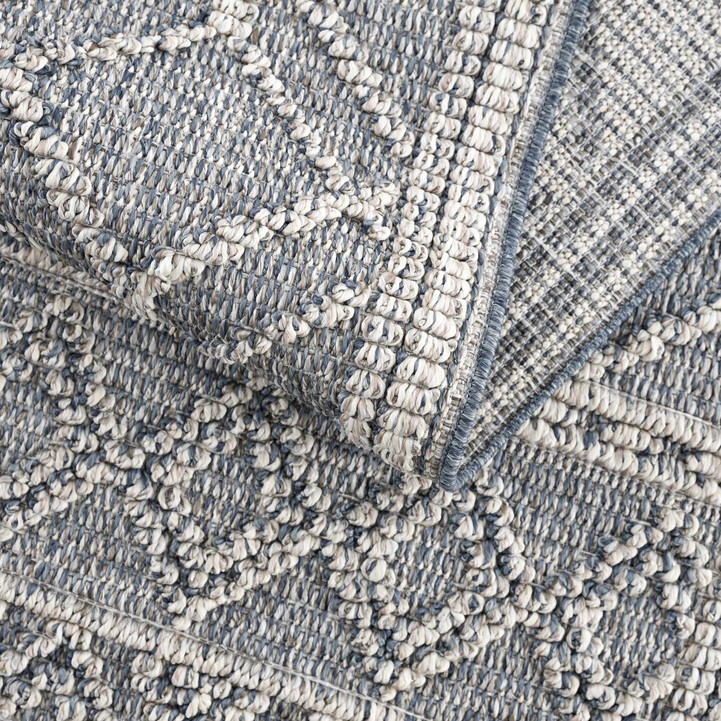 Diah Gray Blue & Bone Area Rug - Clearance