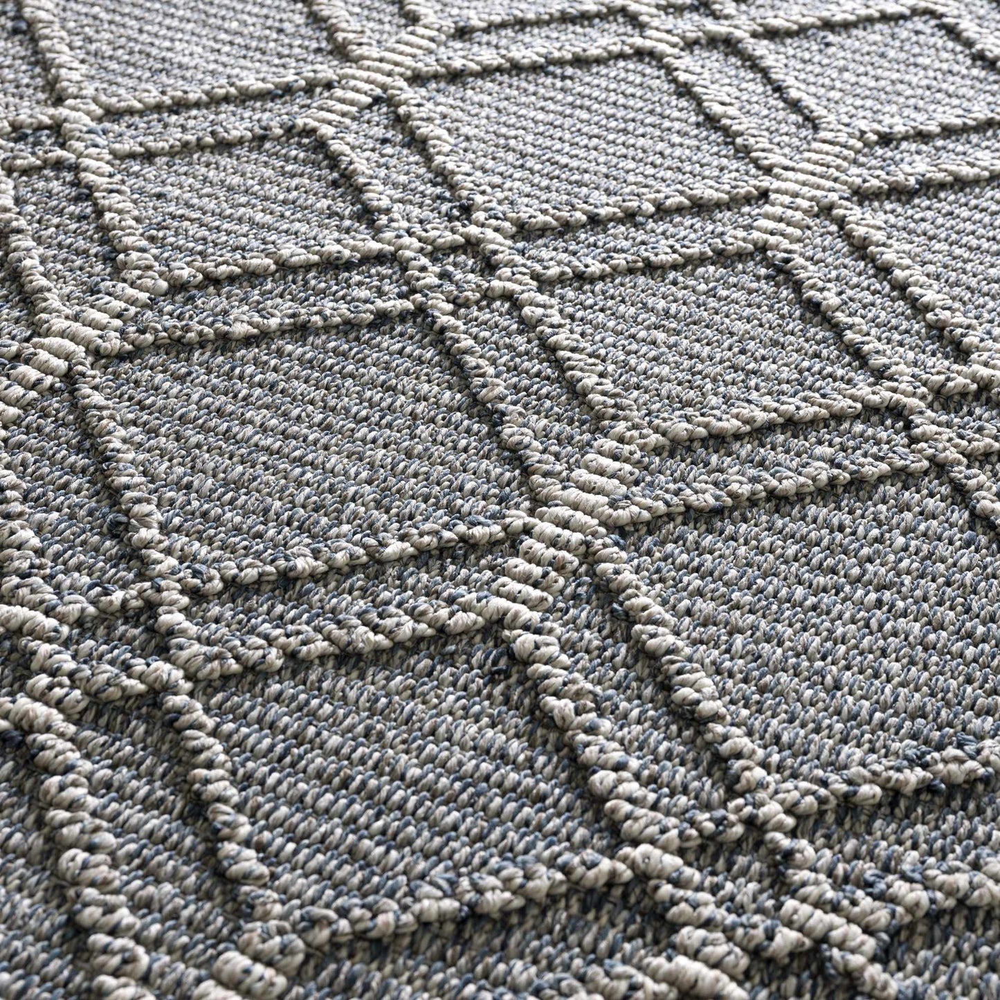 Diah Gray Blue & Bone Area Rug - Clearance