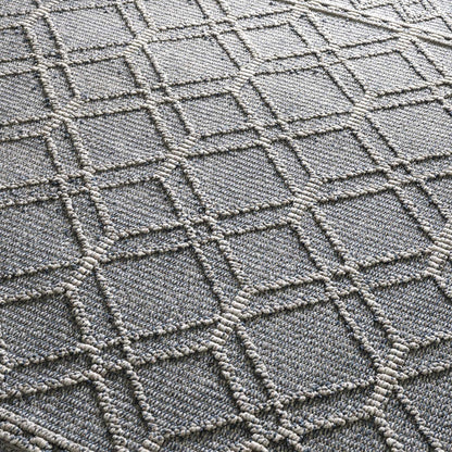 Diah Gray Blue & Bone Area Rug - Clearance