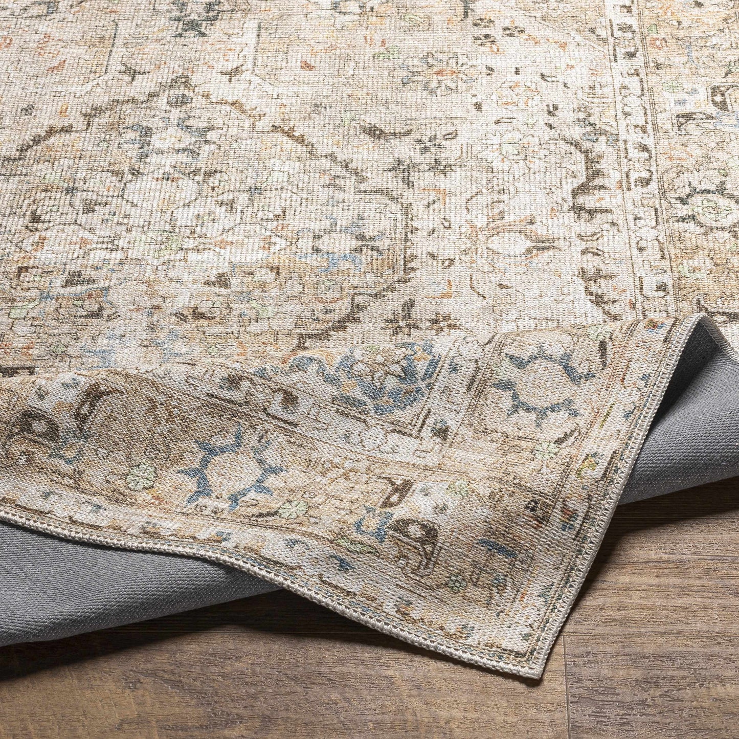 Standon Vintage Flat Pile Washable Rug