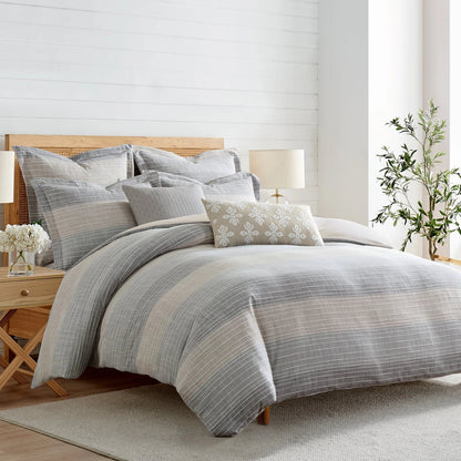 Sand Stripes Euro Shams Nautical Pillow Shams - Quahog Bay Bedding