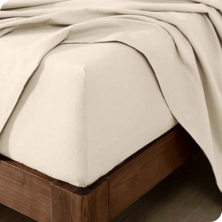 CinchFit American Made No Tear Split Top King Cotton Flannel Cord Elastic Sheets