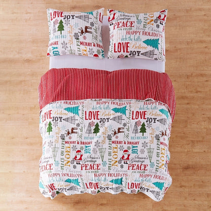 Santa Claus Lane Quilt Set - Christmas Quilts