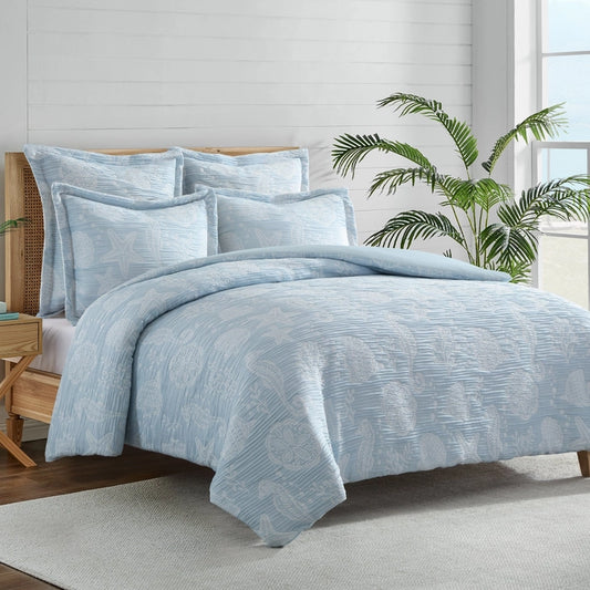 Seaside Charm Coastal Comforter Set - Coastal Blue Comforter Sets - Quahog Bay Bedding