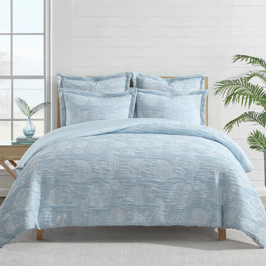 Seaside Charm Coastal Comforter Set - Coastal Blue Comforter Sets - Quahog Bay Bedding