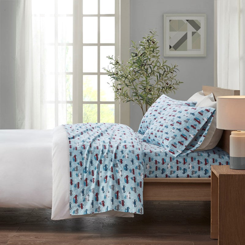 Sleep Philosophy Ultra Soft Flannel 100% Cotton Flannel Sheet Set Solid & Printed Sets - More Prints