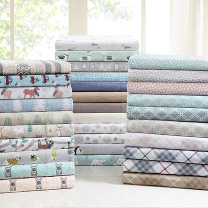 Sleep Philosophy Flannel 100% Cotton Flannel Sheet Set Solid & Prints