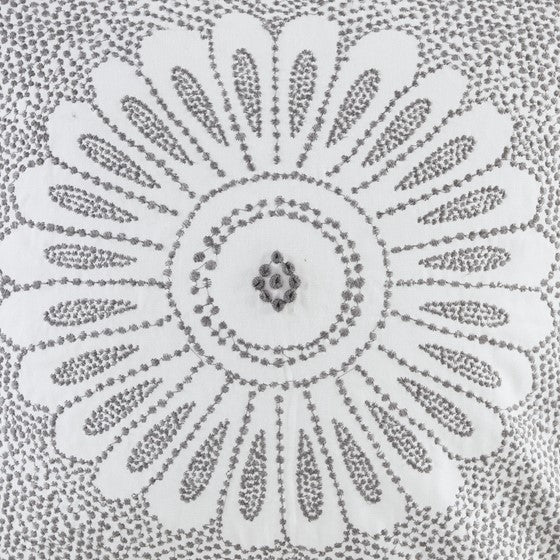 Sofia Cotton Embroidered Decorative Square Pillow - Quahog Bay Bedding