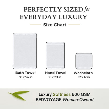 Luxury Bamboo 6 Piece Spa Towel Set – Cloud