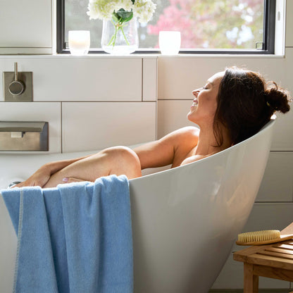 Luxury Bamboo Spa Bath Towel – Ocean - Coastal Bath Towels