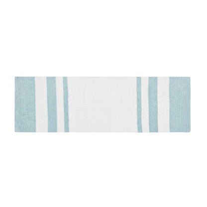 Madison Park Spa Cotton Reversible Bath Rug - Aqua - Coastal Bath Rugs