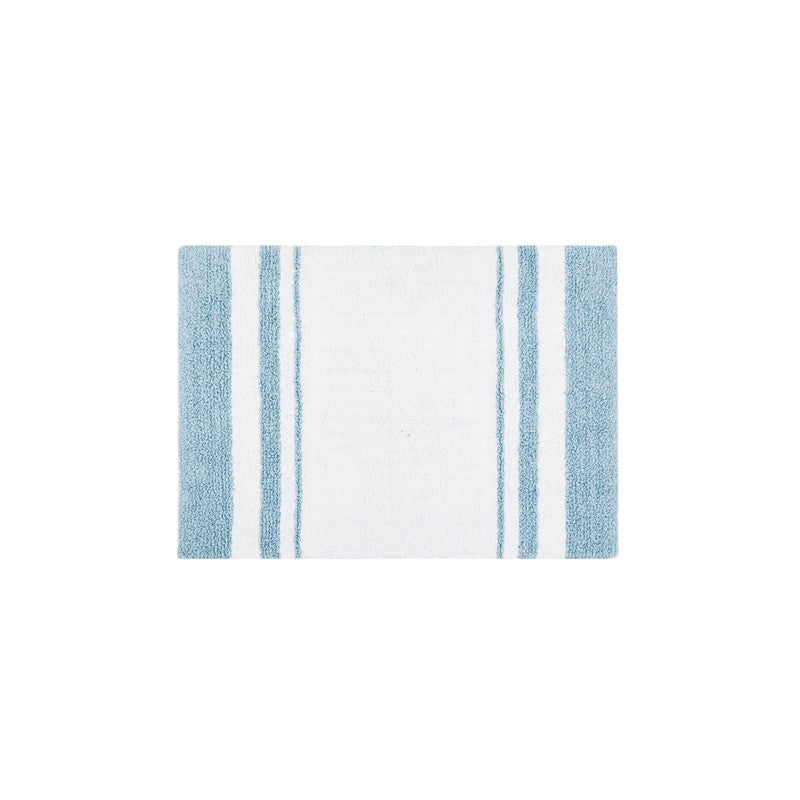 Madison Park Spa Cotton Reversible Bath Rug - Blue - Coastal Bath Rugs