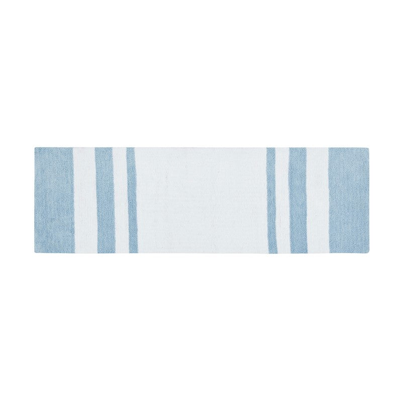 Madison Park Spa Cotton Reversible Bath Rug - Blue - Coastal Bath Rugs