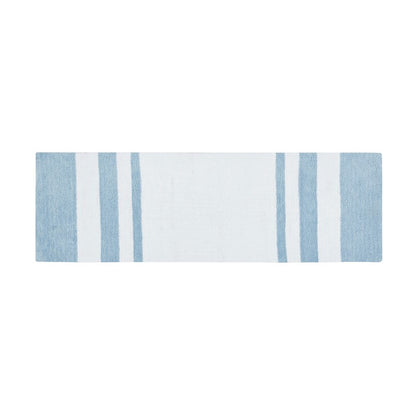 Madison Park Spa Cotton Reversible Bath Rug - Blue - Coastal Bath Rugs
