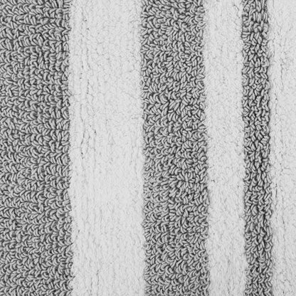 Madison Park Spa Cotton Reversible Bath Rug - Grey