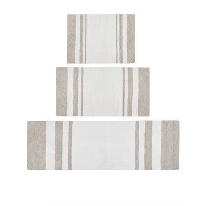 Madison Park Spa Cotton Reversible Bath Rug - Taupe