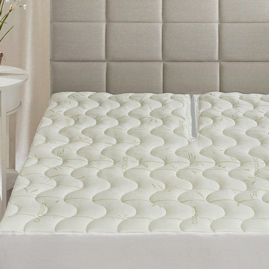 Split Top King Bamboo Jacquard Mattress Pad