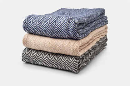 American Made Soft Chevron Pattern Throw Blanket - 100% American Made With USA Grown Cotton