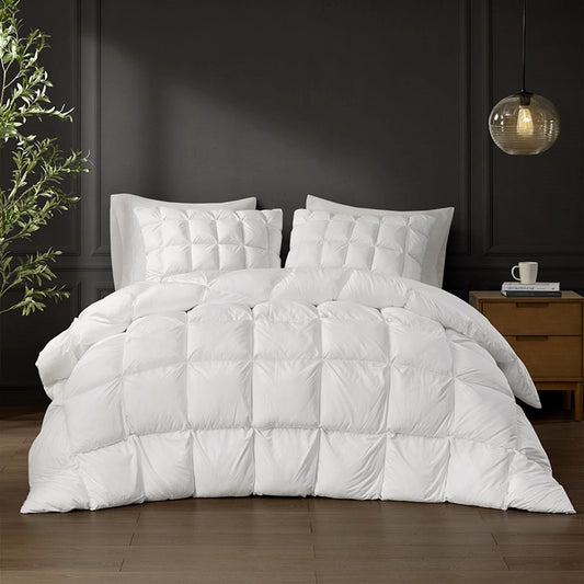 Madison Park Stay Puffed Overfilled Down Alternative Comforter - White