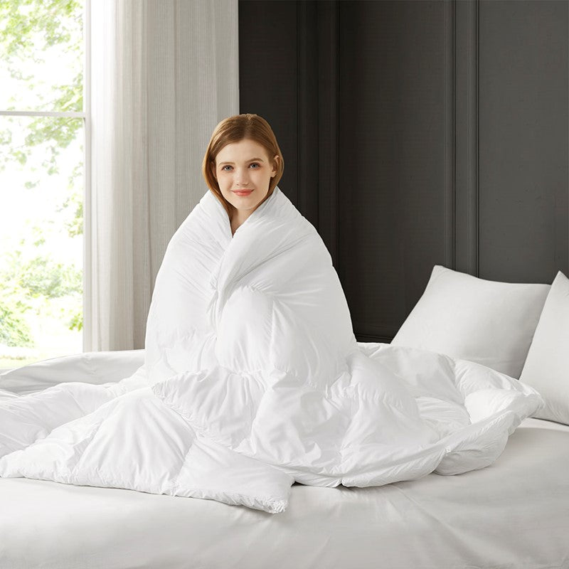 Madison Park Stay Puffed Overfilled Down Alternative Comforter - White