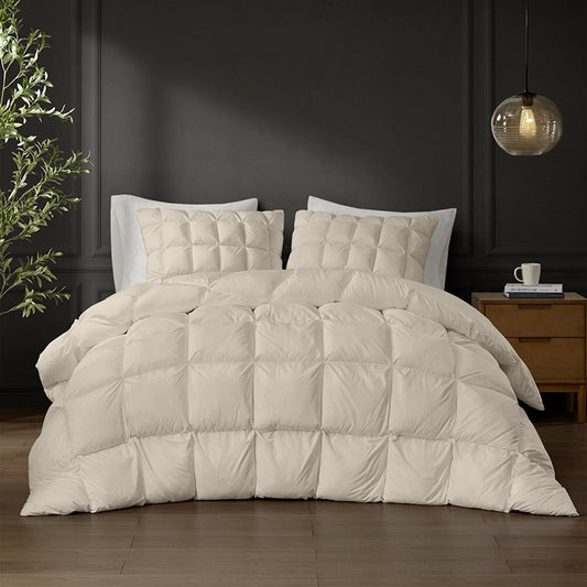 Madison Park Stay Puffed Overfilled Down Alternative Comforter - Tan