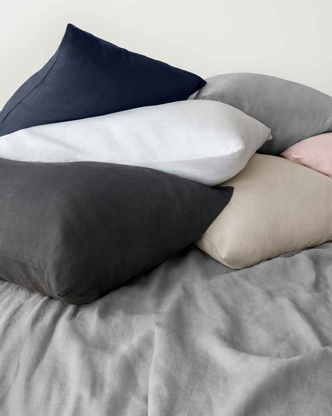 Stonewashed Linen Pillowcases - Quahog Bay Bedding