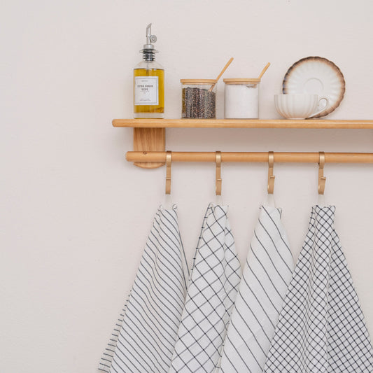 Stripe & Check Kitchen Towel Set - Quahog Bay Bedding