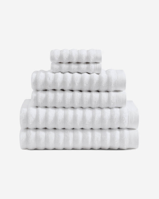 Luxury Turkish Cotton Rib Towel Set