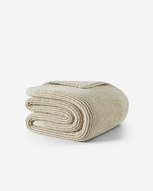 Luxury Two-Tone Ribbed Bed Blanket