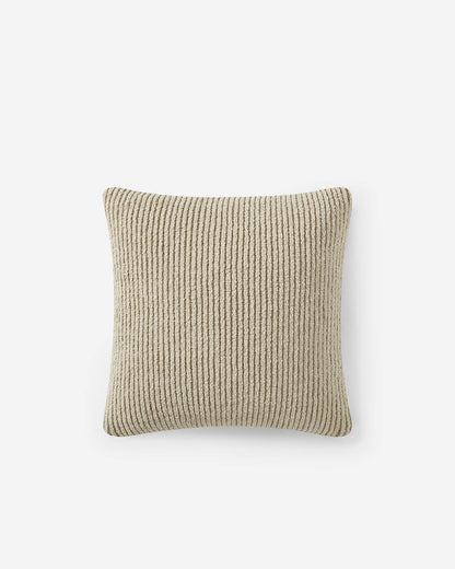 Luxury Two-Tone Ribbed Throw Pillow