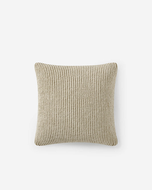 Luxury Two-Tone Ribbed Throw Pillow