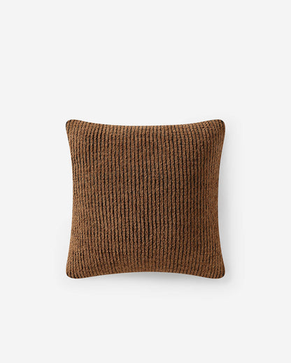 Luxury Two-Tone Ribbed Throw Pillow