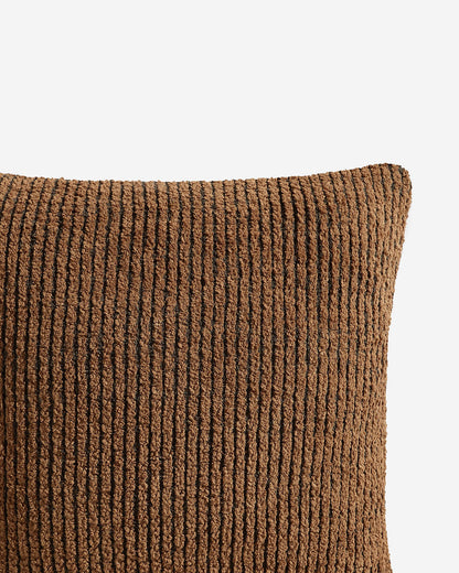 Luxury Two-Tone Ribbed Throw Pillow