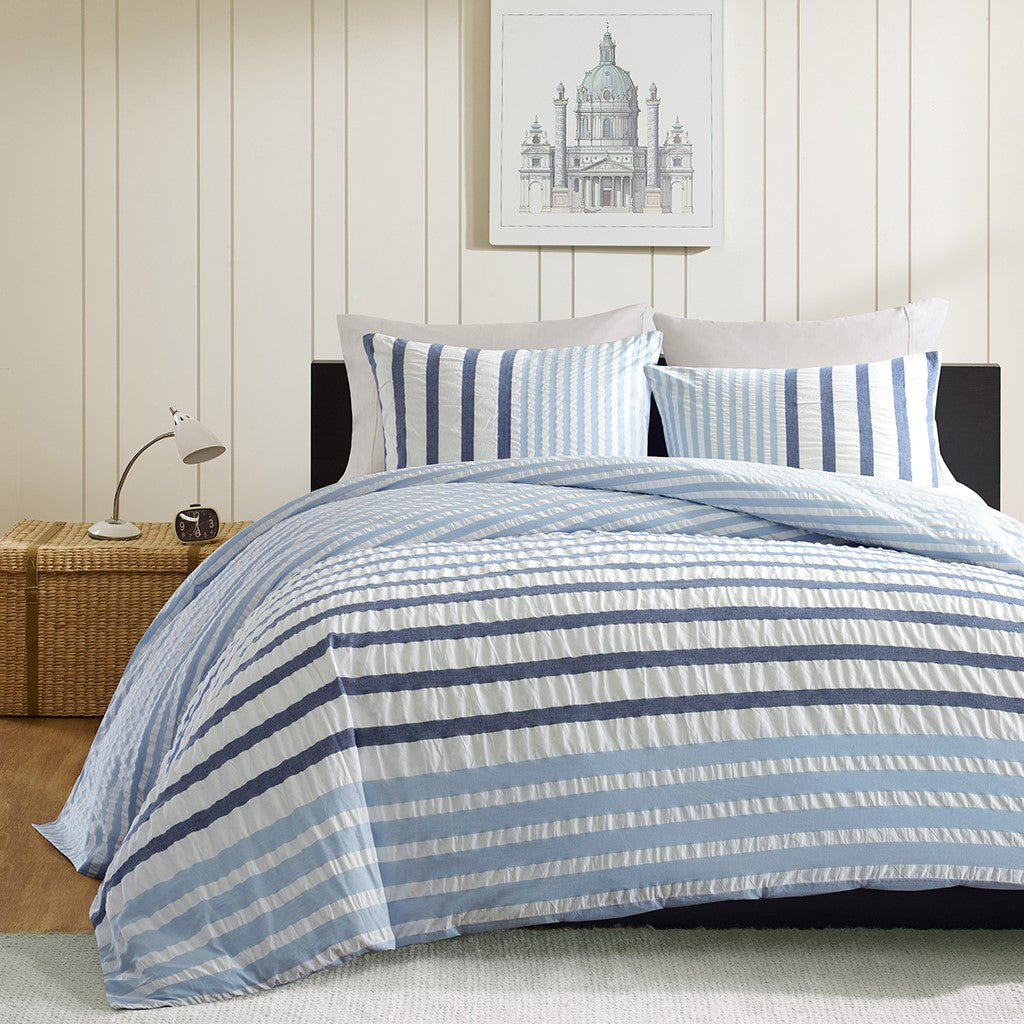 Sutton Cotton Seersucker 3PC Comforter Set