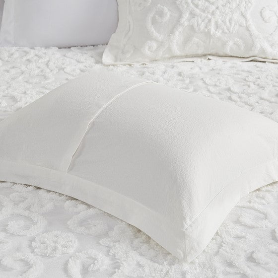 Suzanna Cotton Duvet Cover Set Beautiful Medallions Ivory