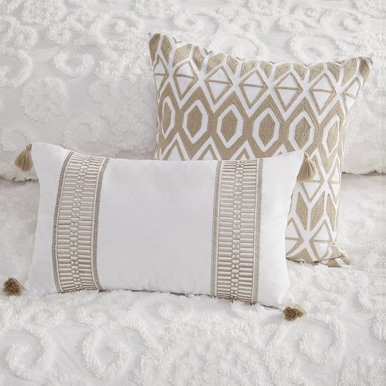 Suzanna Cotton Comforter Set Beautiful Medallions Ivory