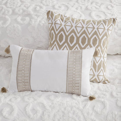 Suzanna Cotton Duvet Cover Set Beautiful Medallions Ivory