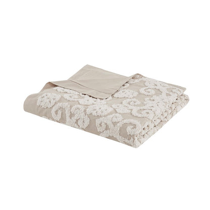 Suzanna Cotton Boho Medallion Duvet Cover Set - Taupe